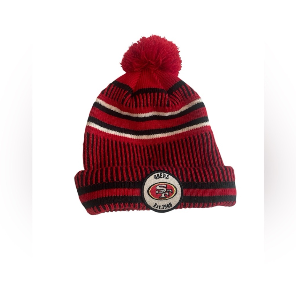 Youth New Era Scarlet/Black San Francisco 49ers 2019 NFL  Knit Hat